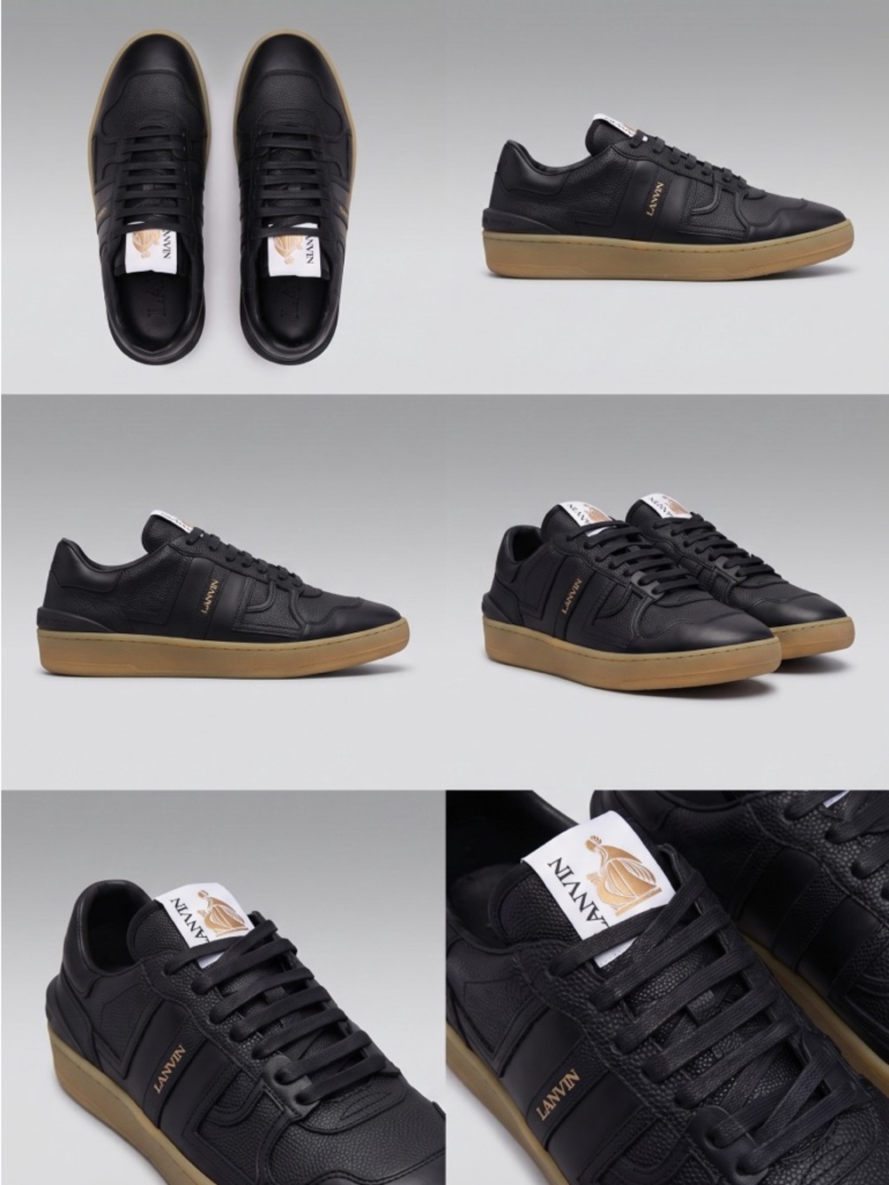 LANVIN Clay Low Top Sneakers mens black